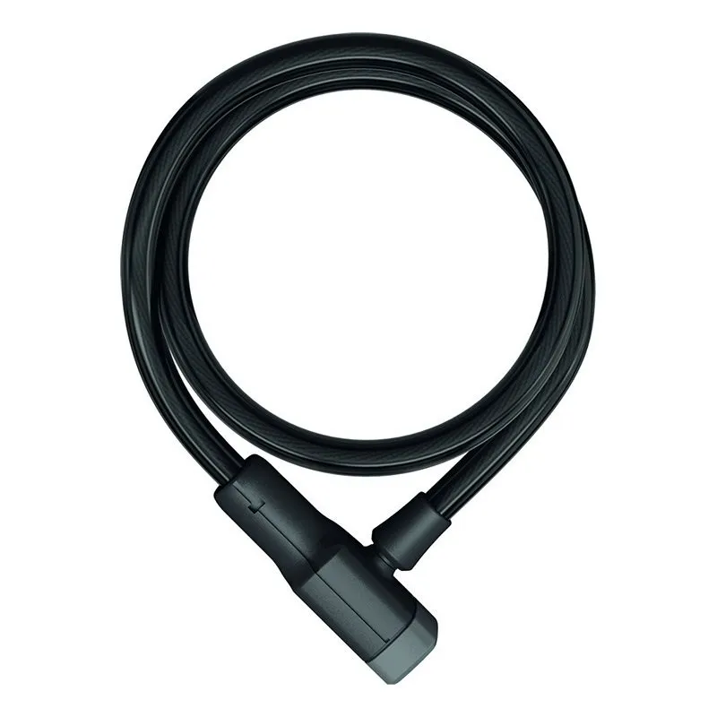 Замок 05-0040804 вело трос на ключе 6412K/85см BK Racer 12мм, класс защиты 4/15 черный ABUS