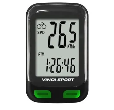 Компьютер проводной 12 функций зеленыйVinca Sport